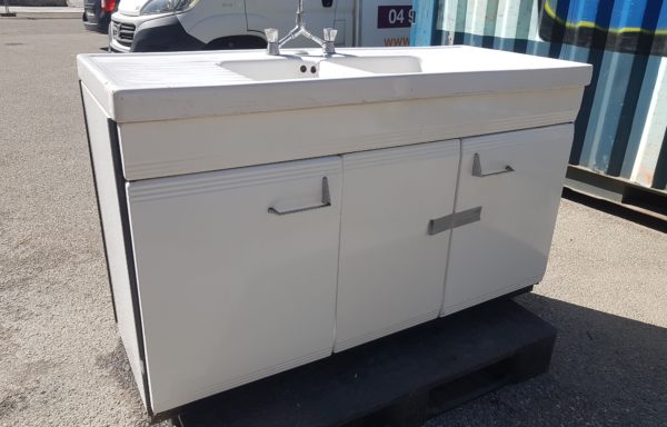 Meuble cuisine extérieur avec évier double