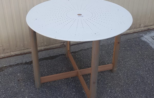 Table de jardin bois et metal