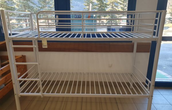 Lit superposés métallique blanc